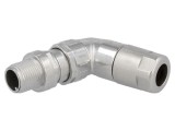 Conector M12 tată 8 pini 30V 8A unghi 90&deg; IP67 HARTING Slim