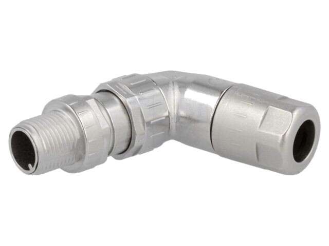 Conector M12 tată 8 pini 30V 8A unghi 90&deg; IP67 HARTING Slim