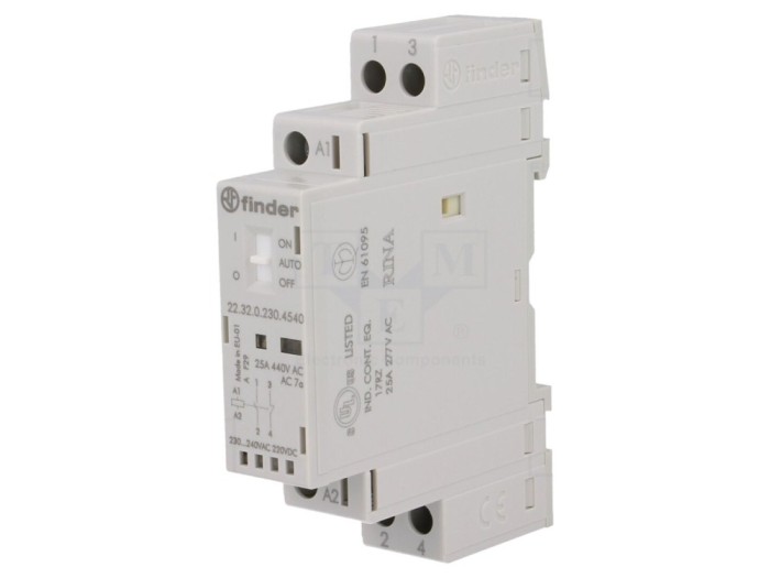 Contactor 2-pol 25A 230V NC NO