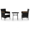 Set mobilier de gradina, 3 piese, poliratan