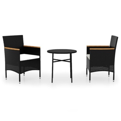 Set mobilier de gradina, 3 piese, poliratan foto
