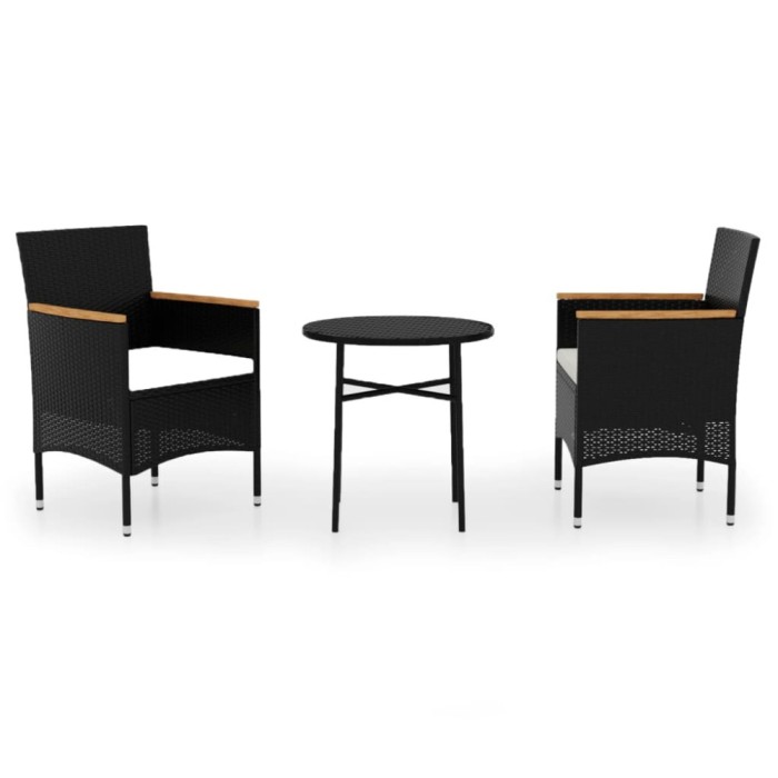 Set mobilier de gradina, 3 piese, poliratan