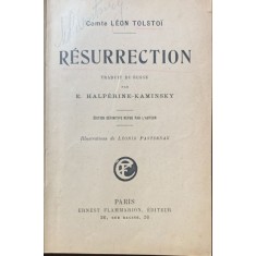 Resurrection (Invierea -carte veche in franceza)