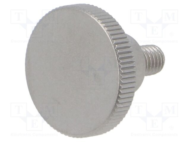 Buton reglare moletat &Oslash;20mm filet M5 8mm inox ELESA GANTER