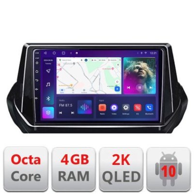 Navigatie Peugeot 2008 2020- Android ecran Qled 2K Octa core 4+32 Kit-209-2020+EDT-E409-2K CarStore Technology foto