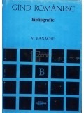 V. Fanache - Gand romanesc - Bibliografie (editia 1973)