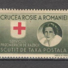 Romania.1946 Scutit de porto-Crucea Rosie hartie gri TR.523