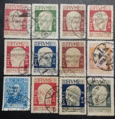 Italia posta Fiume - lot 12 timbre uzate