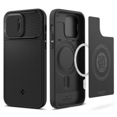Husa Spigen Optik Armor Mag MagSafe pentru Apple iPhone 14 Pro Negru