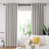 Set draperie din catifea blackout cu inele negre, Madison, 200x230 cm, densitate 700 g/ml, Perfectly Pale, 2 buc