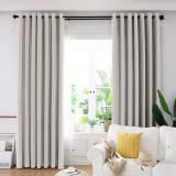 Cumpara ieftin Set draperie din catifea blackout cu inele negre, Madison, 200x230 cm, densitate 700 g/ml, Perfectly Pale, 2 buc