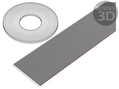 Cablu bandă 34 pini 1.27mm neecranat PVC foto