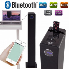 Sistem Audio Stereo Boxa Bluetooth Turn Adler cu Telecomanda, USB, SD, AUX, LED, Putere 40W, Negru foto