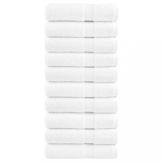 vidaXL Prosoape m&acirc;ini premium SOLUND 10 buc alb 50x100cm 600gsm