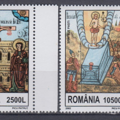 ROMANIA 2002 LP 1583 SFINTELE PASTI SERIE MNH