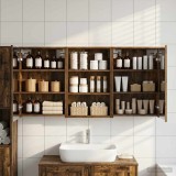 vidaXL Set dulap baie cu raft 3 pcs 126 x 16 x 62.5 cm Lemn compozit 3403828