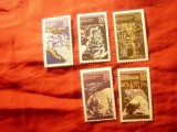 Serie DDR 1977 Pictura , Natura , 5 valori, Nestampilat