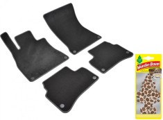 Covorase auto din mocheta Umbrella pentru Mercedes [S] W222 (2013-prezent) + Odorizant Auto Bradut Wunder-baum Cafe