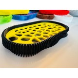 Savoniera 3D, model Wave, Negru/Galben
