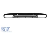 Difuzor tip C63 potrivit pentru bara spate A Design a Mercedes C-Class C205 coupe 2015-2019, -oo--oo-, cu garnitura din crom Performance AutoTuning