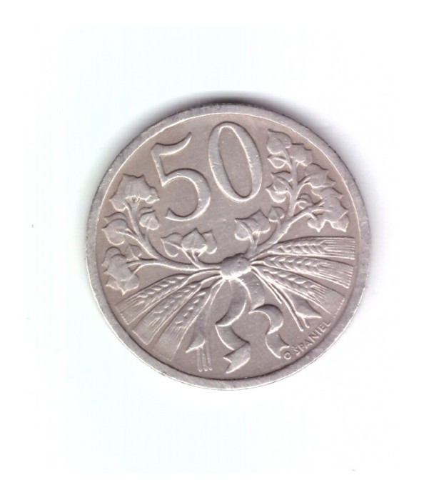 Moneda Cehoslovacia 50 haleru / haler 1931, stare foarte buna, curata