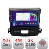 Navigatie Mitsubishi Outlander 2010 C-056 Android Octa Core Ecran 2K QLED GPS 4G 4+32GB 360 KIT-056+EDT-E409-2K v1 CarStore Technology