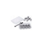 Set 8 cuburi de gheata reutilizabile, din inox, cleste, Klausberg