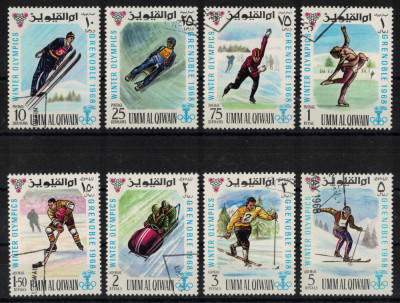 UMM AL QIWAIN 1968 - Sport, Jocurile Olimpice de iarna /serie completa foto