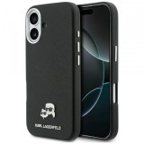 Husa MagSafe pentru Apple iPhone 17, Karl Lagerfeld, Karl &amp; Choupette Head's Pin, Neagra