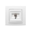 Priză TV F conector Alb mat, Zena, EL-BI