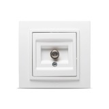 Priză TV F conector Alb mat, Zena, EL-BI