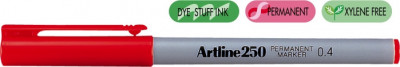 Permanent Marker Artline 250, Corp Plastic, Varf Rotund 0.4mm - Rosu foto