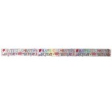 Banner de Petrecere Happy Birthday, Argintiu Metalizat, 270x19cm, CMCLASS