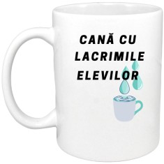 Cana alba personalizata &quot;Cana cu lacrimile elevilor&quot;, INOVATIX&reg;. 330ml