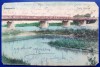 Bucovina - aprox. 1918 - Cernauti Czernowitz - Podul peste Prut Brucke - printata, color, circulata, timbru lipit ulterior, partial stampila CENZURA