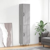 Cumpara ieftin Dulap &icirc;nalt, gri sonoma, 34,5x34x180 cm, lemn prelucrat