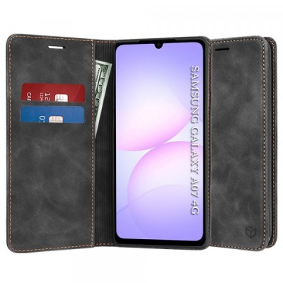 Husa pentru Samsung Galaxy A07 4G A075, Techsuit, Confy, Neagra foto