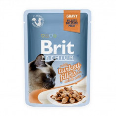 Hrana umeda pentru pisici Brit Cat Delicate Turkey in Gravy 6 x 85 g