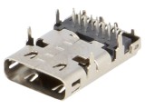 Soclu USB C &icirc;n unghi USB 3.1 THT