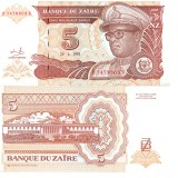 Zair 5 Noveaux Zaires 1993 P-53a aUNC