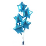 Cumpara ieftin Buchet 10 baloane folie stele, Baby Shower Albastru , Stars Magic,18 inch