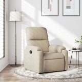 VidaXL Fotoliu rabatabil, crem, microfibră 373453