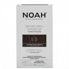 Vopsea de par naturala, Saten auriu deschis (5.3) x 140ml, Noah