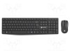 Kit birou NATEC negru wireless USB A, tastatură și mouse optic, rază 10m, layout US