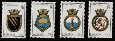 Gibraltar 1986 - Steme, marina, serie neuzata foto