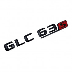 Emblema GLC 63_S Negru cu rosu, pentru spate portbagaj Mercedes