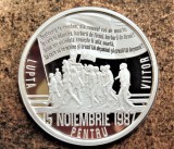 ROMANIA 2017 MONETARIA STATULUI - MEDALIE ARGINT 22 g PROOF - 30 de Ani de la Evenimentele din 15 Noiembrie 1987 Brasov(390)