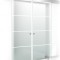 Usa culisanta Boss &reg; Duo model Park alb, 60+60x215 cm, sticla mata securizata, glisanta in ambele directii