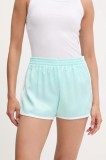 adidas Originals pantaloni scurți 3-Stripes culoarea turcoaz, cu imprimeu, medium waist, JD3123