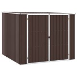 Cumpara ieftin Sopron de gradina, maro, 195 x 198 x 159 cm, otel galvanizat